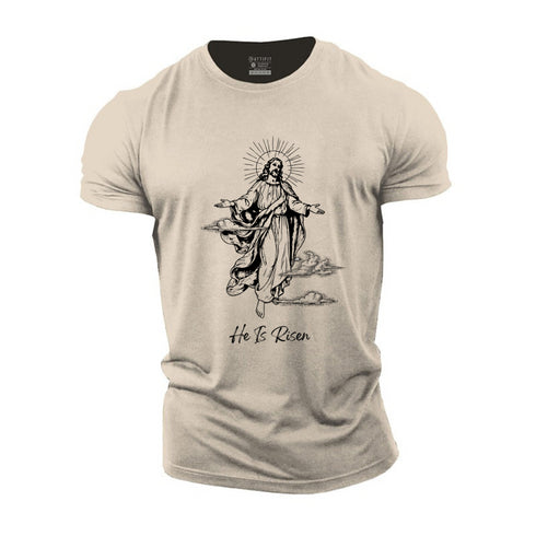 Men's He Is Risen Cotton T-Shirt