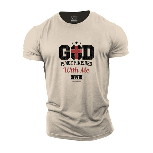 Men's God Is Not Finished With Me Yet Cotton T-Shirt