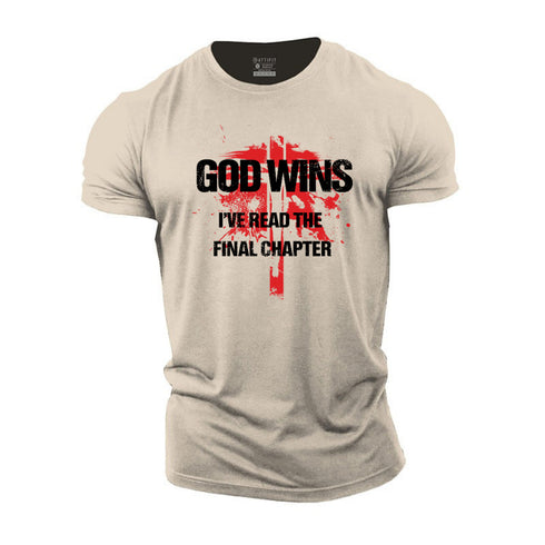 Men's God Wins Cotton T-Shirt