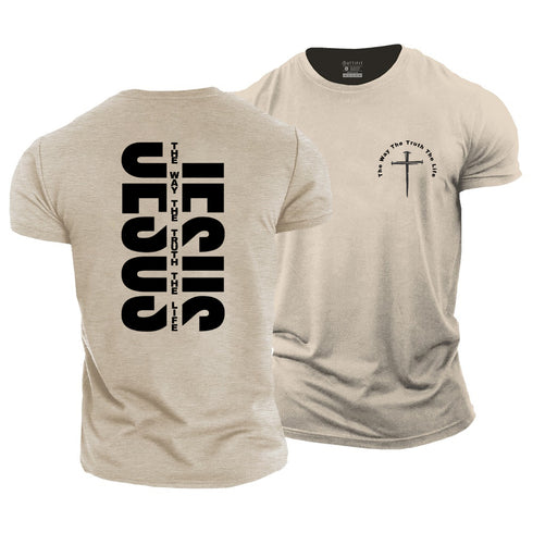 Men's Jesus The Way The Truth The Life Cotton T-Shirt