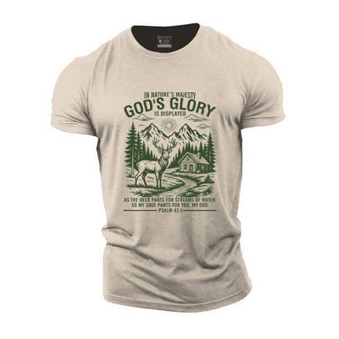 Men's God's Glory Is Displayed Cotton T-Shirt