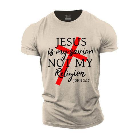 Unisex Jesus Is My Savior Not My Religion Cotton T-Shirt