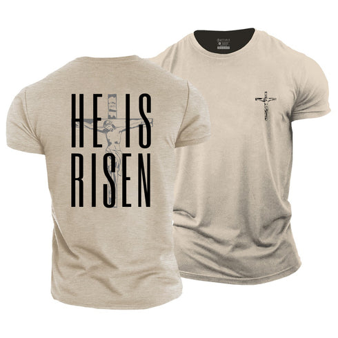 Men's He Is Risen Cotton T-Shirt