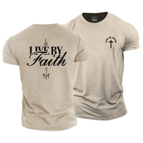 Men's Live By Faith Cotton T-Shirt