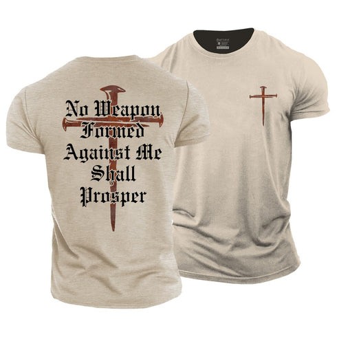 Unisex No Weapon Formed Against Me Shall Prosper Cotton T-Shirt