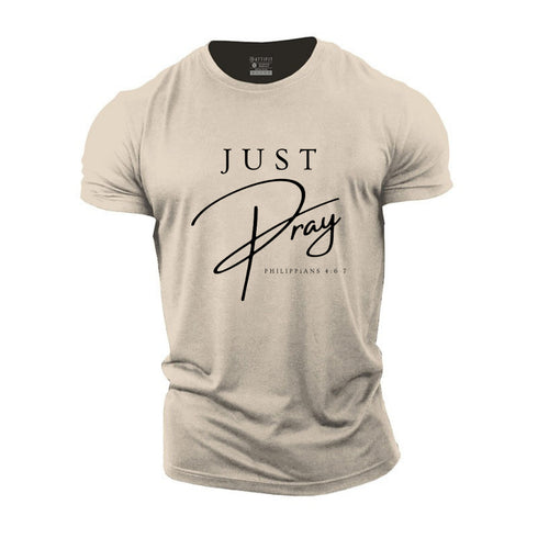 Unisex Just Pray Cotton T-Shirt