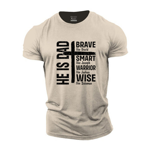 Men's He Is Dad Cotton T-Shirt