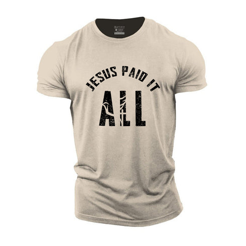 Men's Jesus Paid It All Cotton T-Shirt