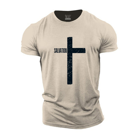 Men's Salvation Cross Cotton T-Shirt