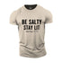 Men's Be Salty Stay Lit Cotton T-Shirt