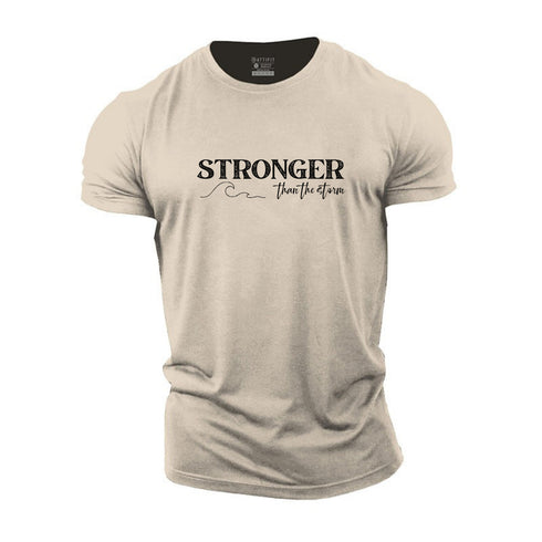 Men's Stronger Than The Storm Cotton T-Shirt