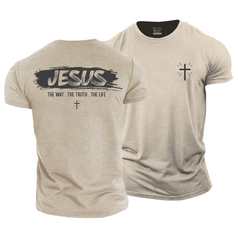 Men's Jesus The Way The Truth The Life Cotton T-Shirt