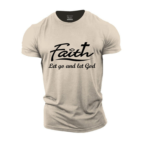 Men's Let Go And Let God Cotton T-Shirt