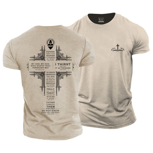 Men's Bible On The Back Cotton T-Shirt