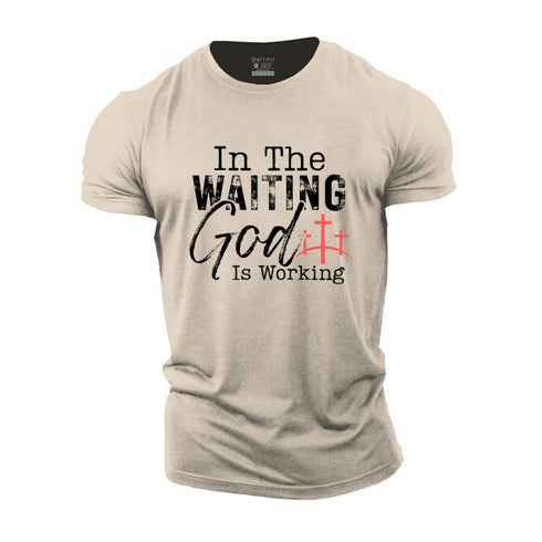 Unisex In The Waiting God Is Working Cotton T-Shirt