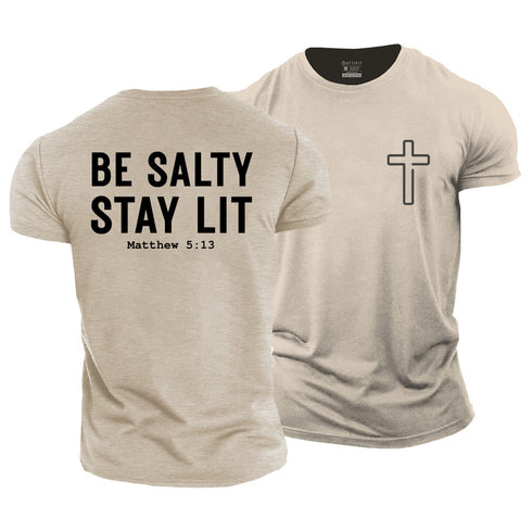 Men's Be Salty Stay Lit Cotton T-Shirt