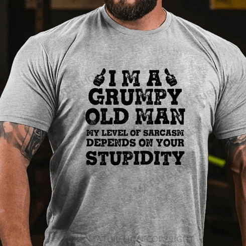 Men's GRUMPY MAN SARCASTIC T-SHIRT