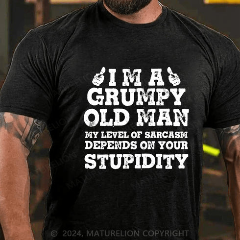 Men's GRUMPY MAN SARCASTIC T-SHIRT