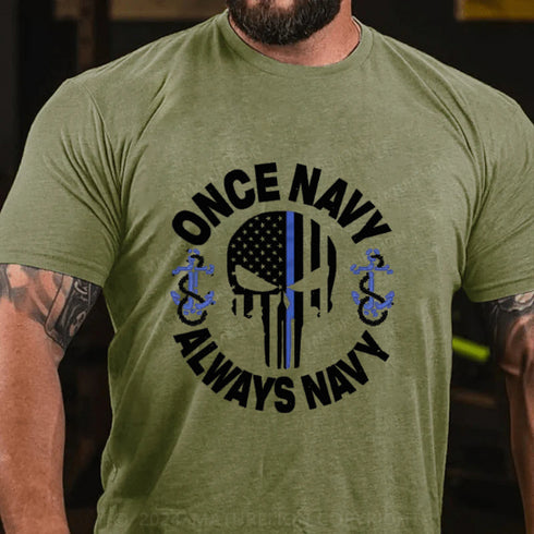 Men's ONCE NACY ALWAYS NAVY COTTON T-SHIRTS