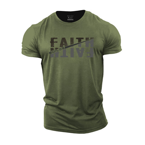 Men's Faith Builds Faith Cotton T-Shirt