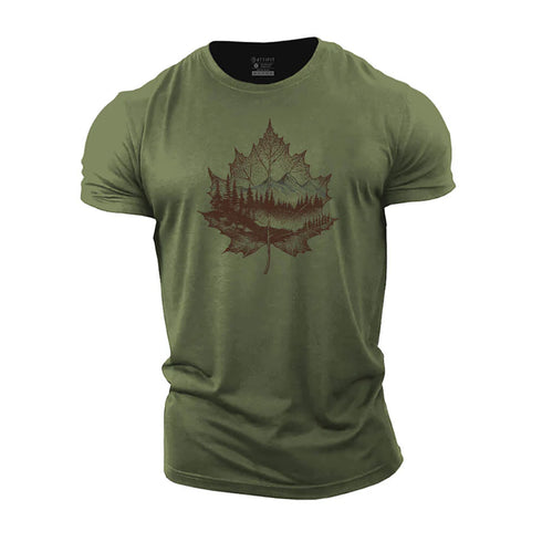 Men's Leaf View Cotton T-Shirt