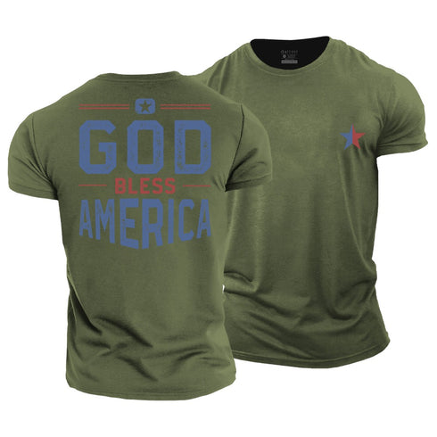 Men's God Bless America Cotton T-Shirt
