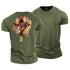 Men's Lion and Cross Cotton T-Shirt