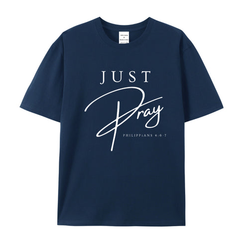 Unisex Just Pray Cotton T-Shirt