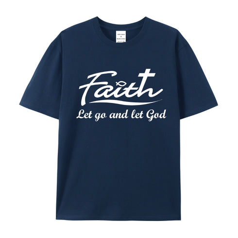 Men's Let Go And Let God Cotton T-Shirt