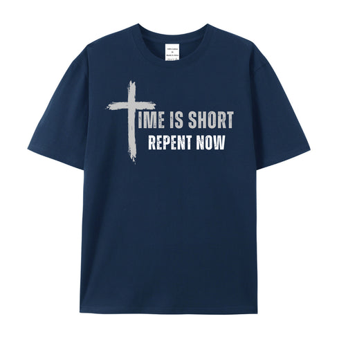 Unisex Time Is Short Repent Now Cotton T-Shirt
