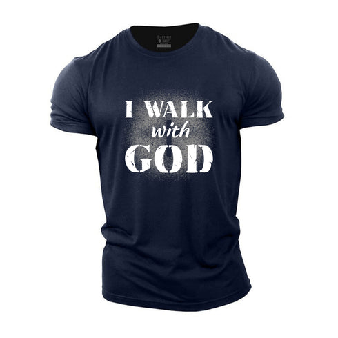 Men's I Walk With God Cotton T-Shirt