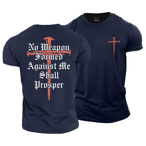 Unisex No Weapon Formed Against Me Shall Prosper Cotton T-Shirt