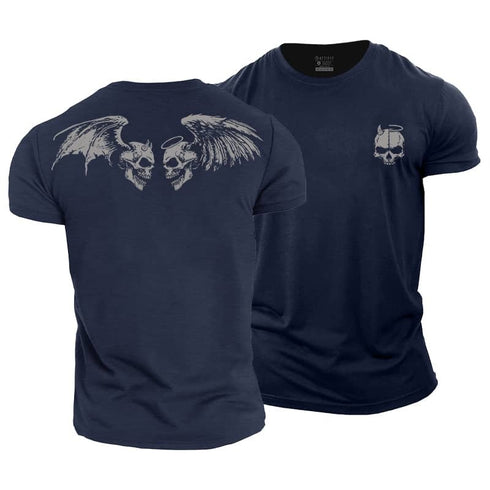 Men's Angel And Devil Cotton T-Shirt