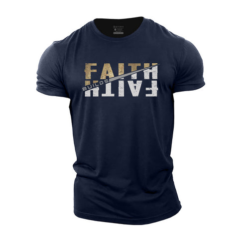 Men's Faith Builds Faith Cotton T-Shirt