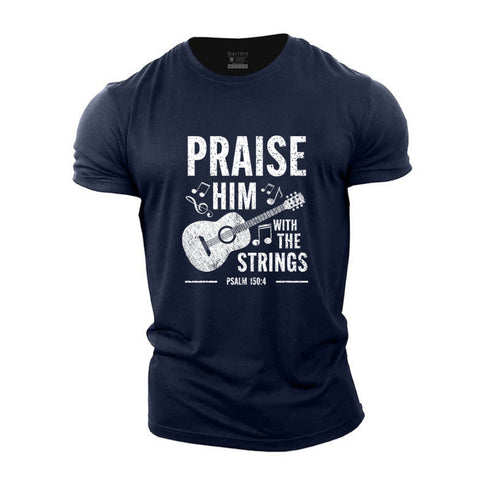 Men's Praise Him With The Strings Cotton T-Shirt