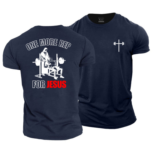 Men's One More Rep For Jesus Cotton T-Shirt