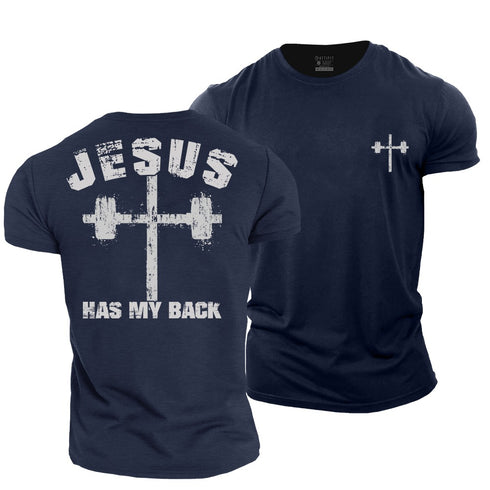 Men's Jesus Has My Back Cotton T-Shirt