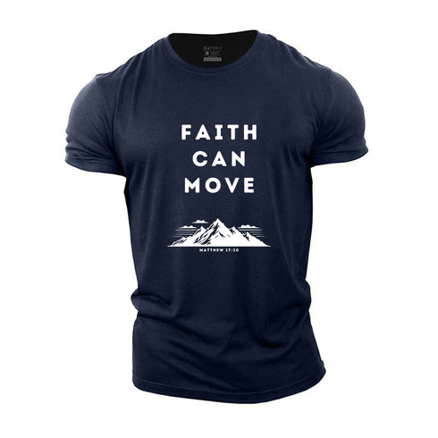 Men's Faith Can Move Mountain Cotton T-Shirt
