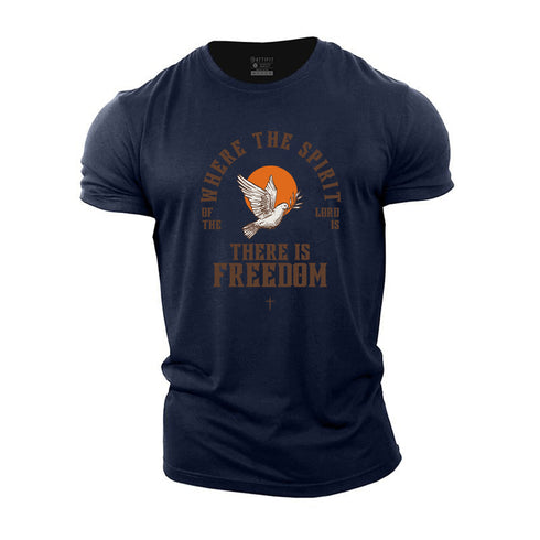 Men's Where The Spirit Of The Lord Is There Is Freedom Cotton T-Shirt