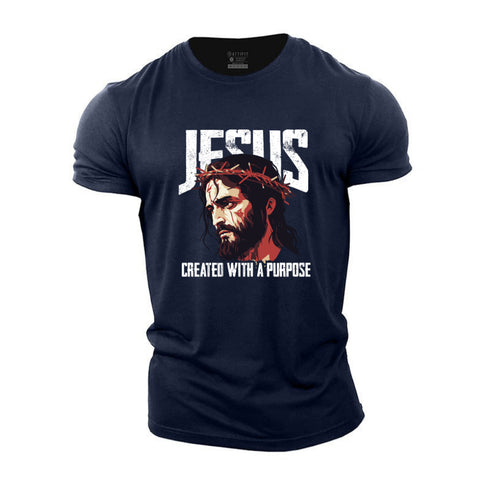 Men's Jesus Created With A Purpose Cotton T-Shirt