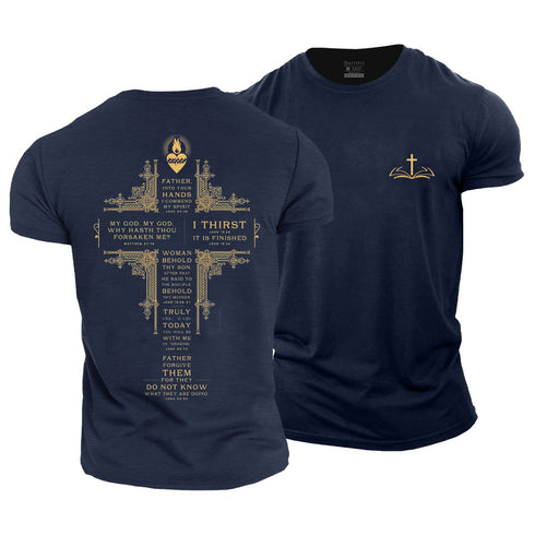 Men's Bible On The Back Cotton T-Shirt