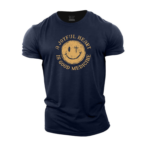 Men's A Joyful Heart Is Good Medicine Cotton T-Shirt