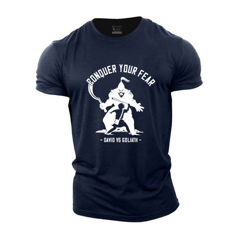 Men's CONQUER YOUR FEAR Cotton T-Shirt