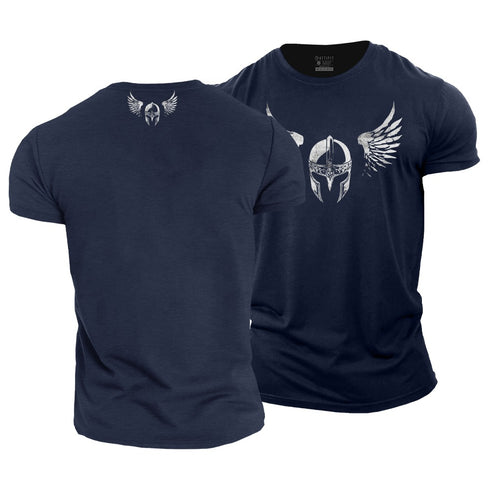 Men's Spartan Warrior Helmet Cotton T-Shirt