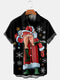Men's Christmas Funny Graphic Short Sleeve Hawaiian Shirt