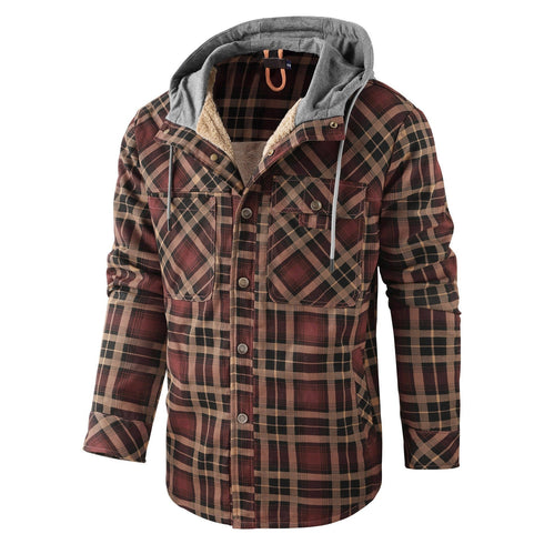 Men‘s Warm Pocket Casual Hoodie Jacket Outwear