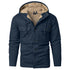 Men‘s Warm Polar fleece Pocket Casual Hoodie Jacket Outwear