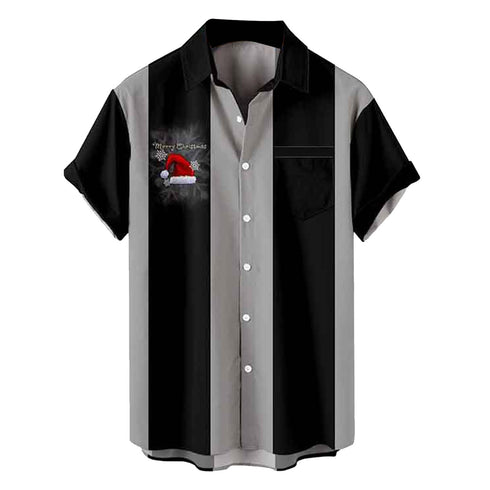 Men's Christmas Funny Graphic Short Sleeve Hawaiian Shirt