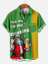 Men's 'Fk This I'm Day Drinking' Christmas Funny Graphic Short Sleeve Hawaiian Shirt