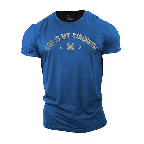Men's God Is My Strength Cotton T-Shirt